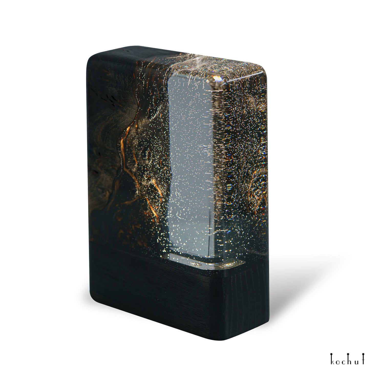 Milky Way — dekorative Lampe aus Holz und Epoxidharz