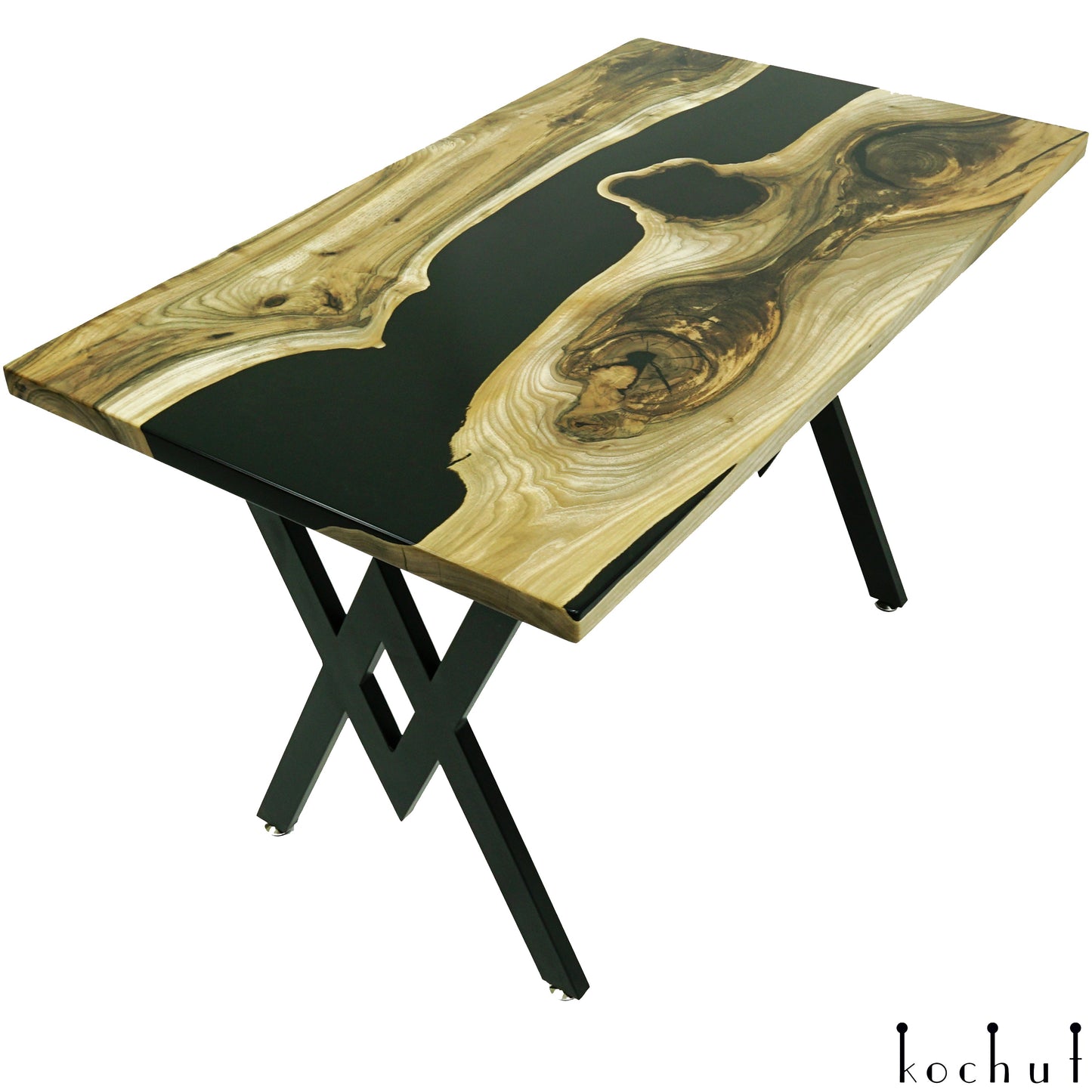 Morpheus — Esstisch aus Holz und Epoxidharz