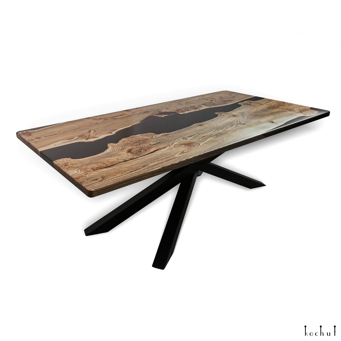 Da Vinci — Esstisch aus Holz und Epoxidharz