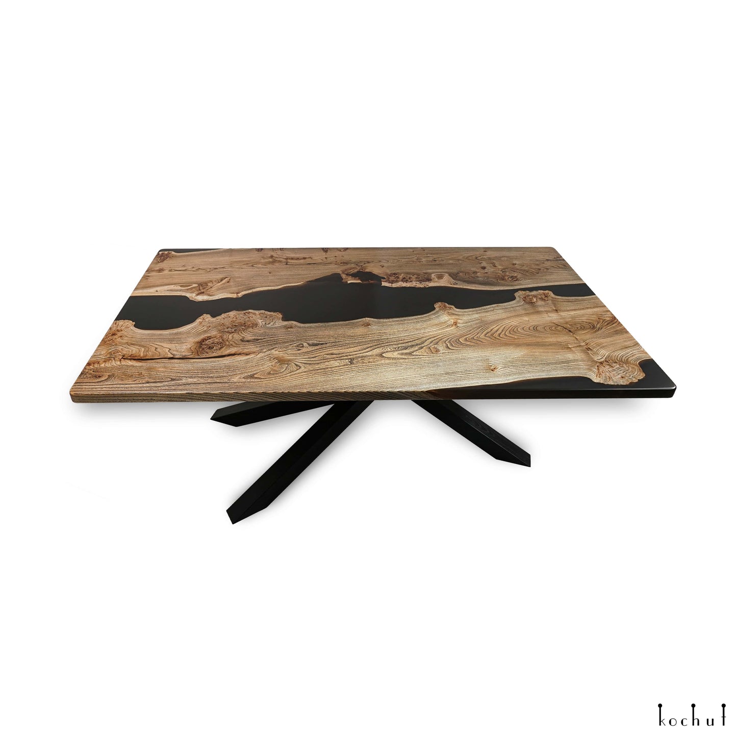 Da Vinci — Esstisch aus Holz und Epoxidharz