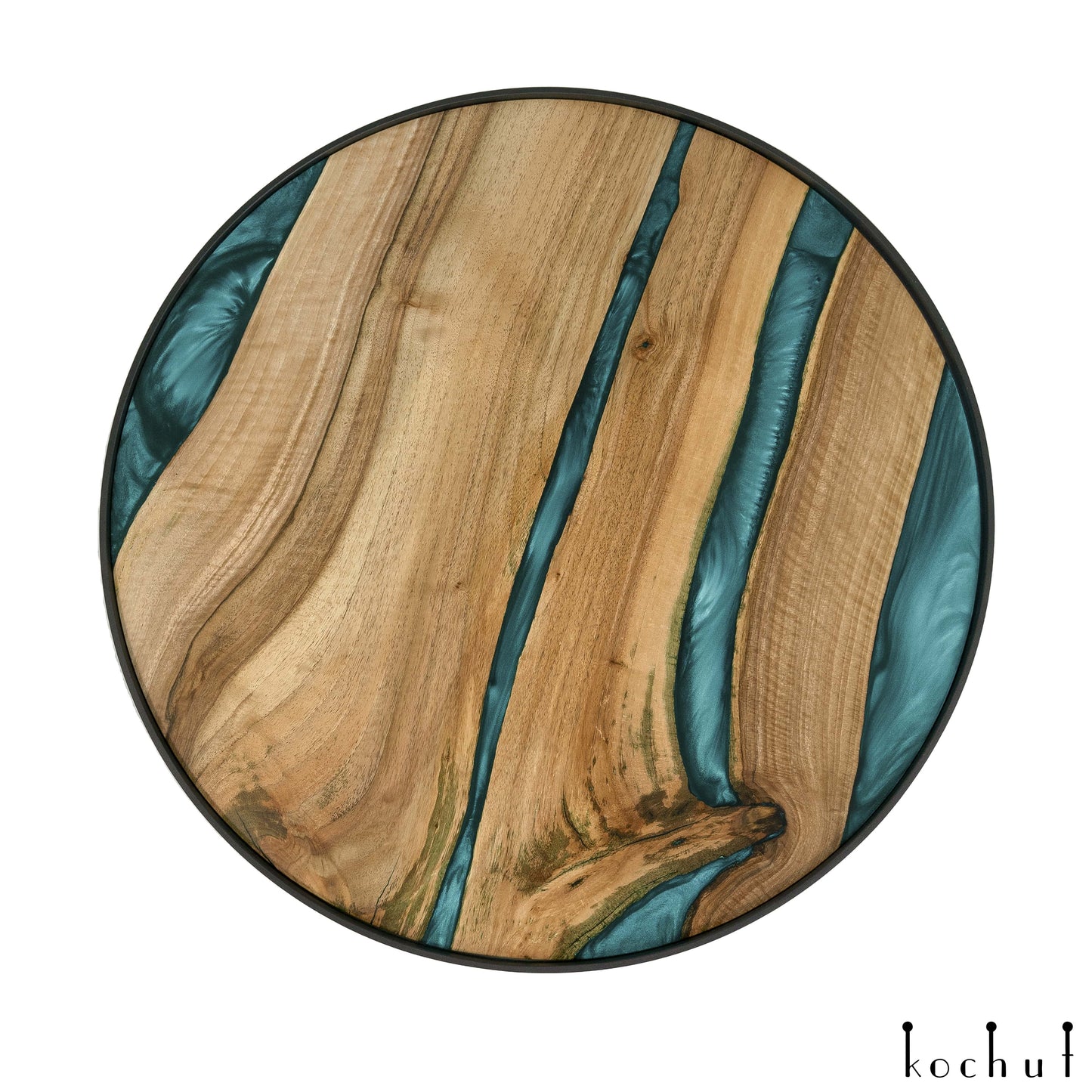 Kalerius — Holz- und Epoxidharz-Couchtisch