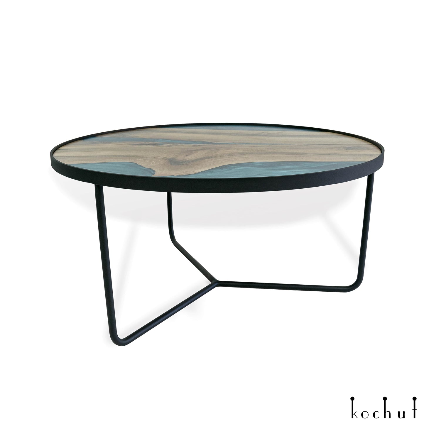 Kalerius — Holz- und Epoxidharz-Couchtisch