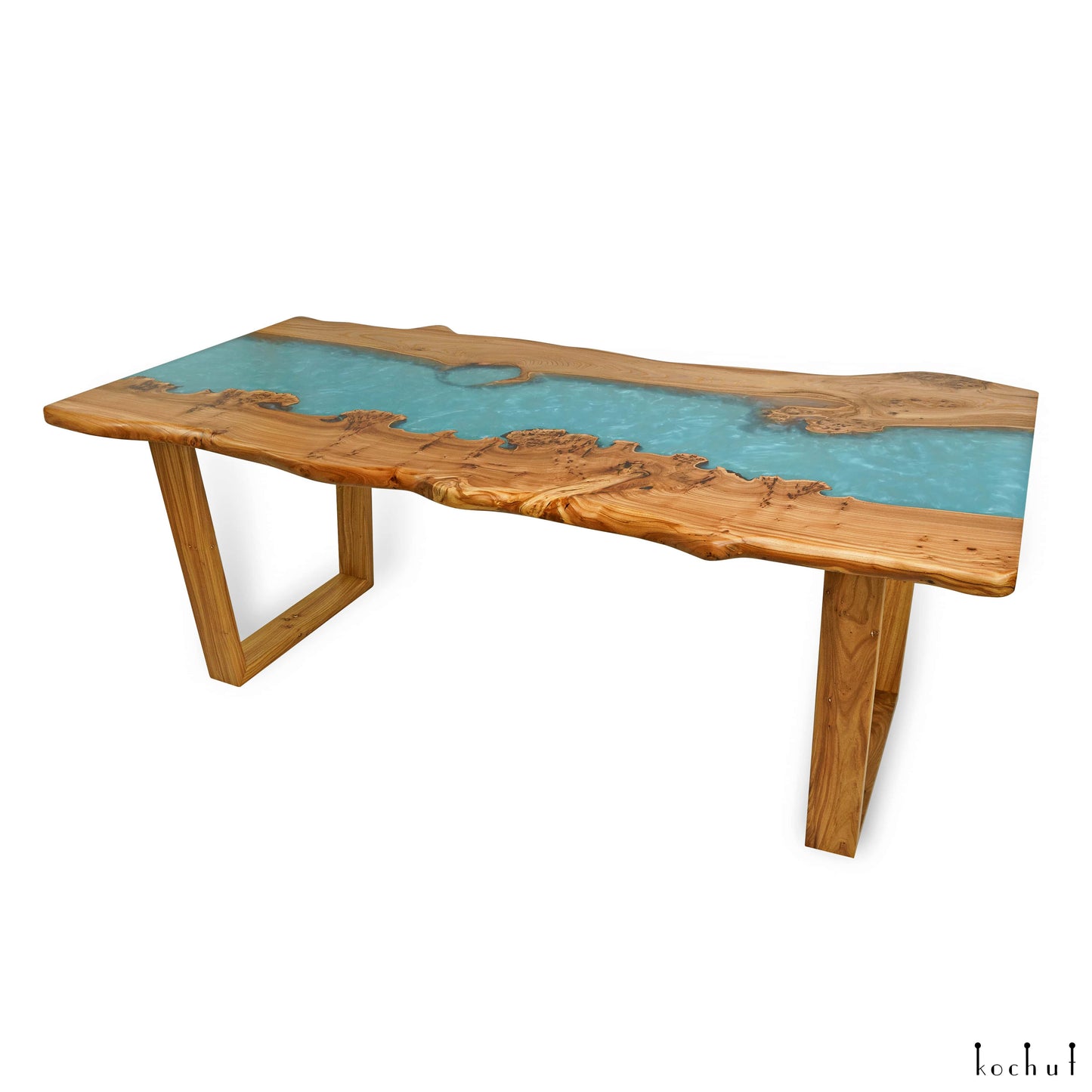 Mirage — Esstisch aus Holz und Epoxidharz
