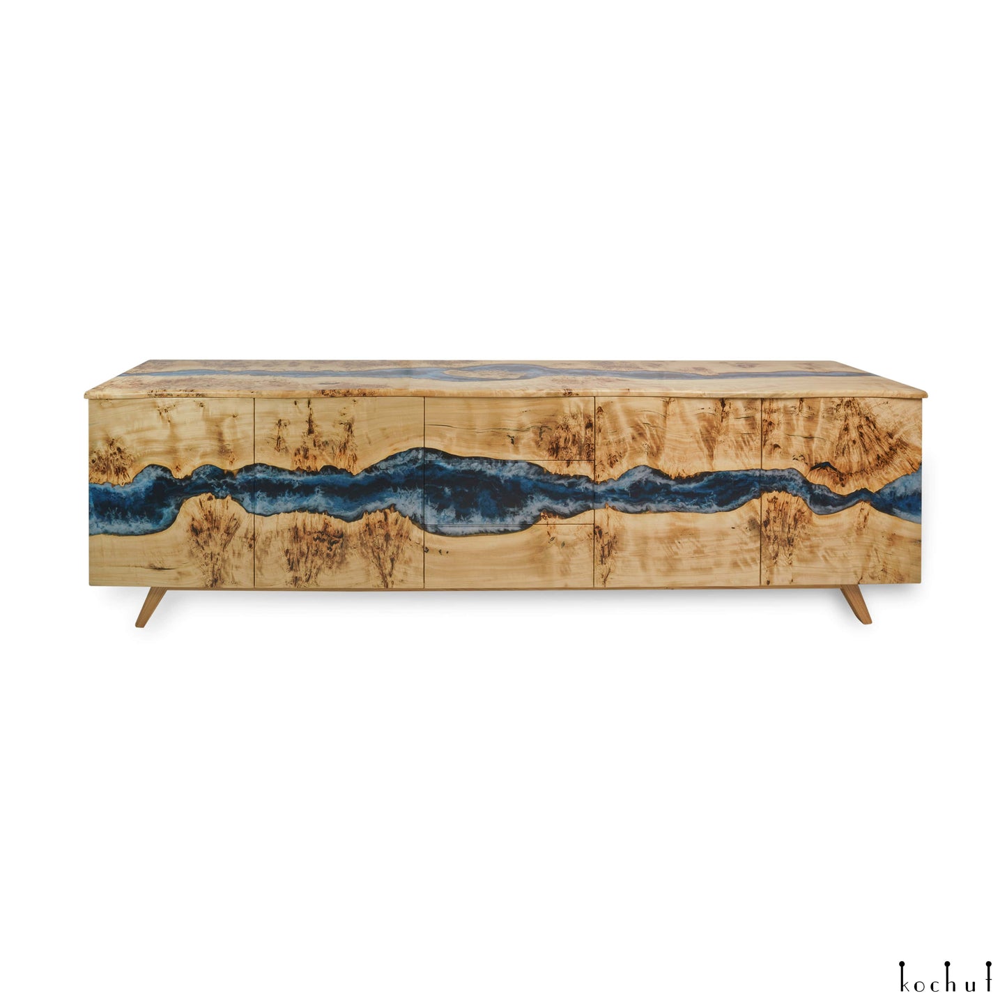 Atlantis — Holz- und Epoxidharz-Schrank