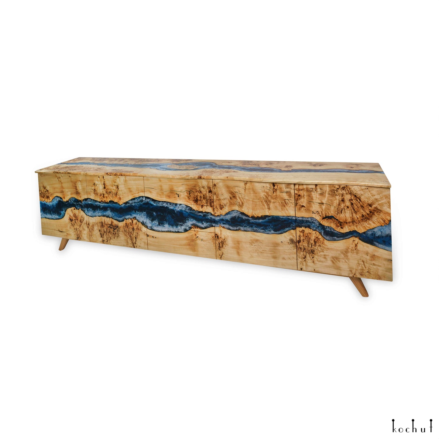 Atlantis — Holz- und Epoxidharz-Schrank