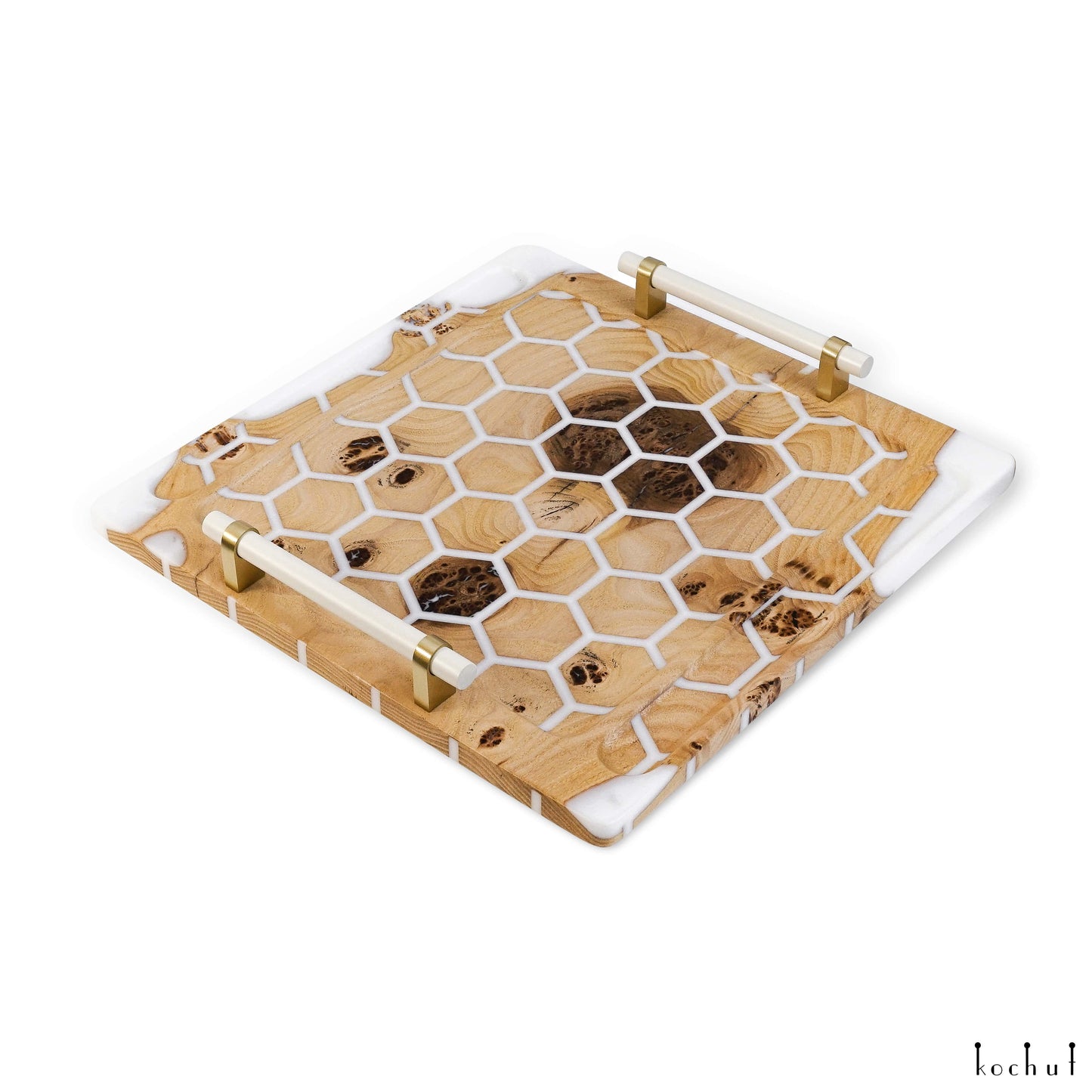 Bianco — Holz- und Epoxidharz-Serviertablett