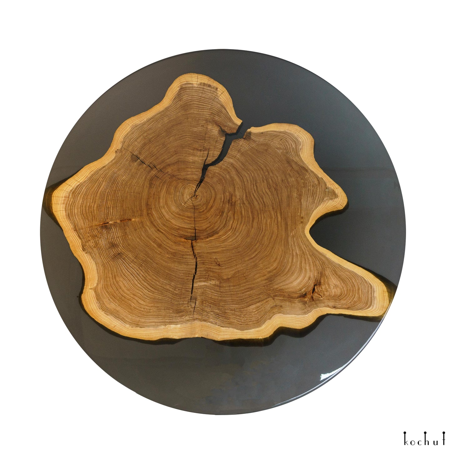 Assam — Holz- und Epoxidharz-Couchtisch
