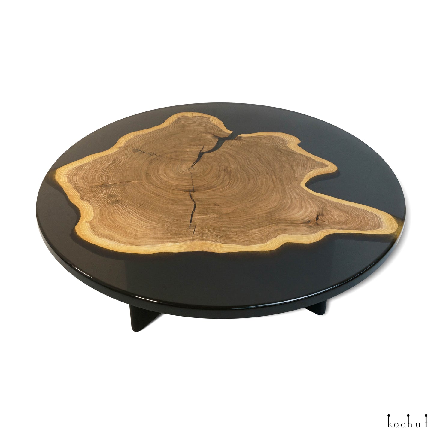 Assam — Holz- und Epoxidharz-Couchtisch