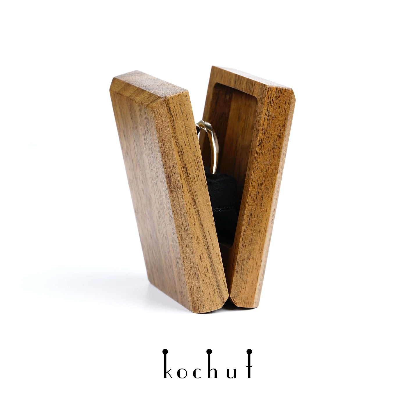 Twist — rechteckige Walnuss-Box