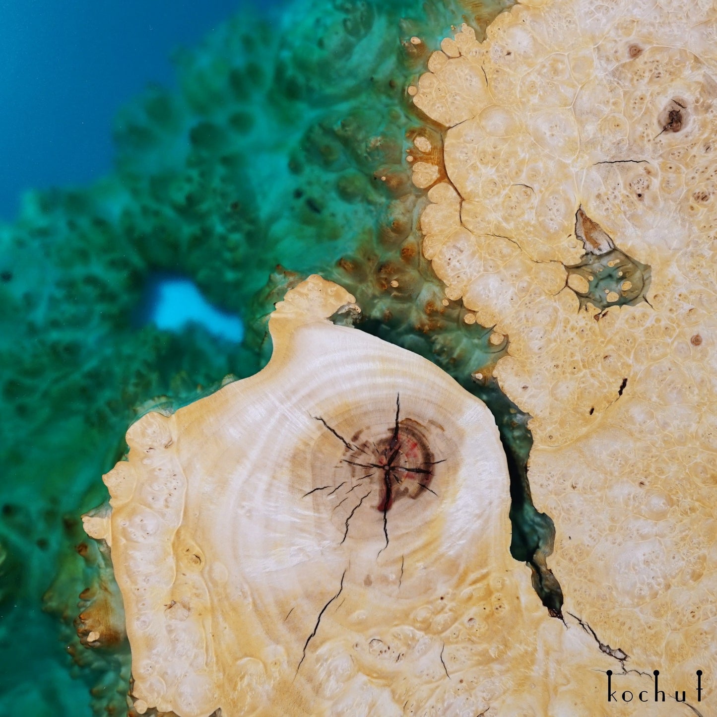 Sansibar – Couchtisch aus Holz und Epoxidharz