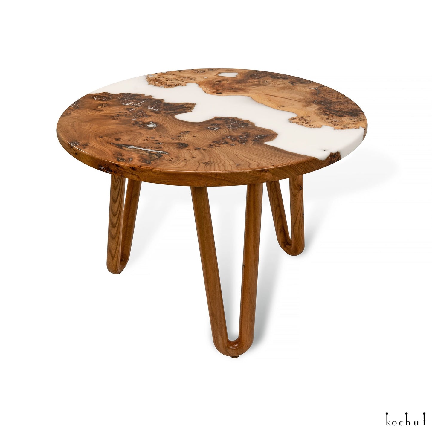 Schnee in der Wüste – Couchtisch aus Holz und Epoxidharz