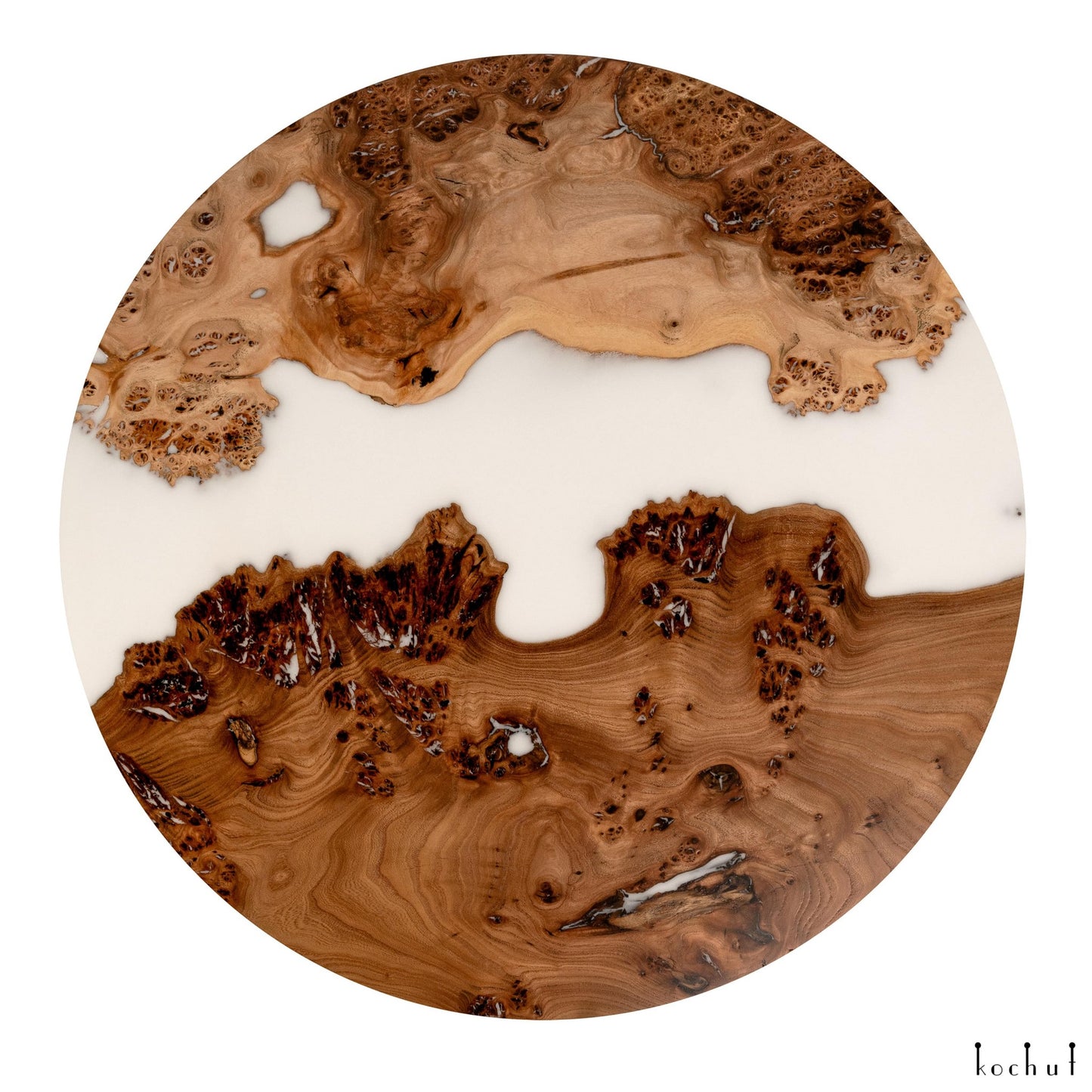 Schnee in der Wüste – Couchtisch aus Holz und Epoxidharz