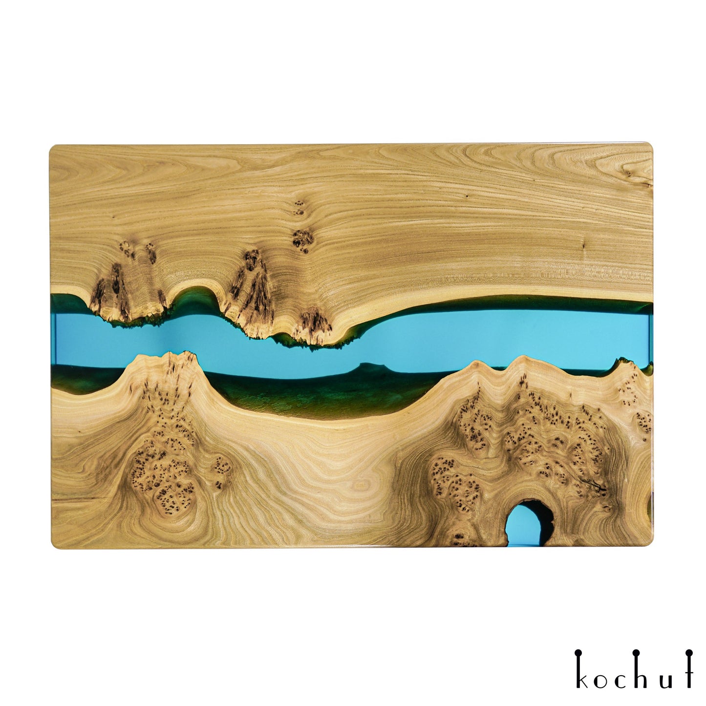 Quando – Couchtisch aus Holz und Epoxidharz