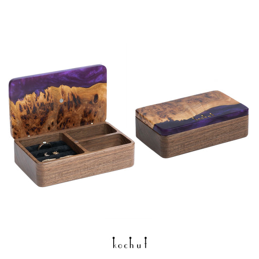 Ornament. Amethyst — Holz- und Epoxidharz-Schmuckschachteln (Mini)