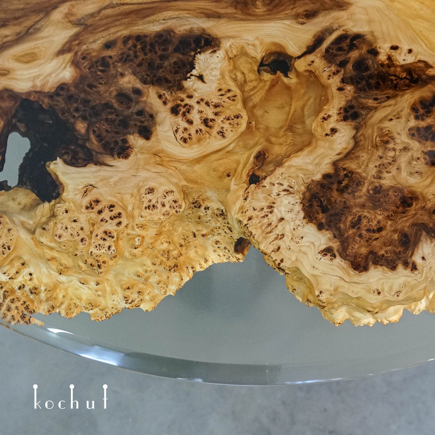 Wüstenbaum — Holz- und Epoxidharz-Couchtisch