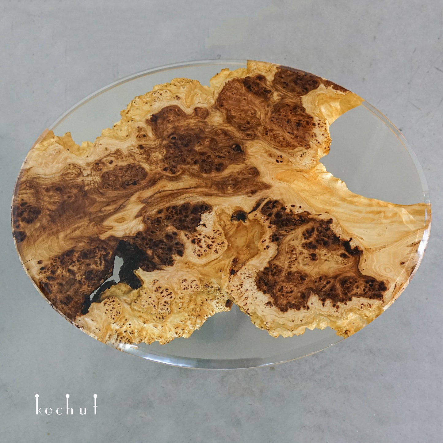 Wüstenbaum — Holz- und Epoxidharz-Couchtisch