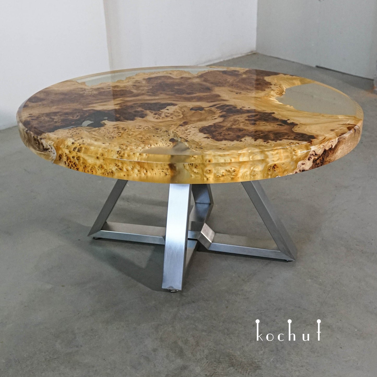 Wüstenbaum — Holz- und Epoxidharz-Couchtisch
