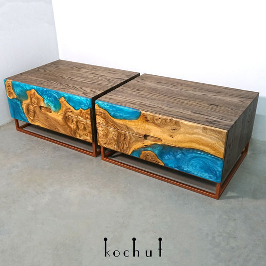 Liguria — Holz- und Epoxidharz-Schrank