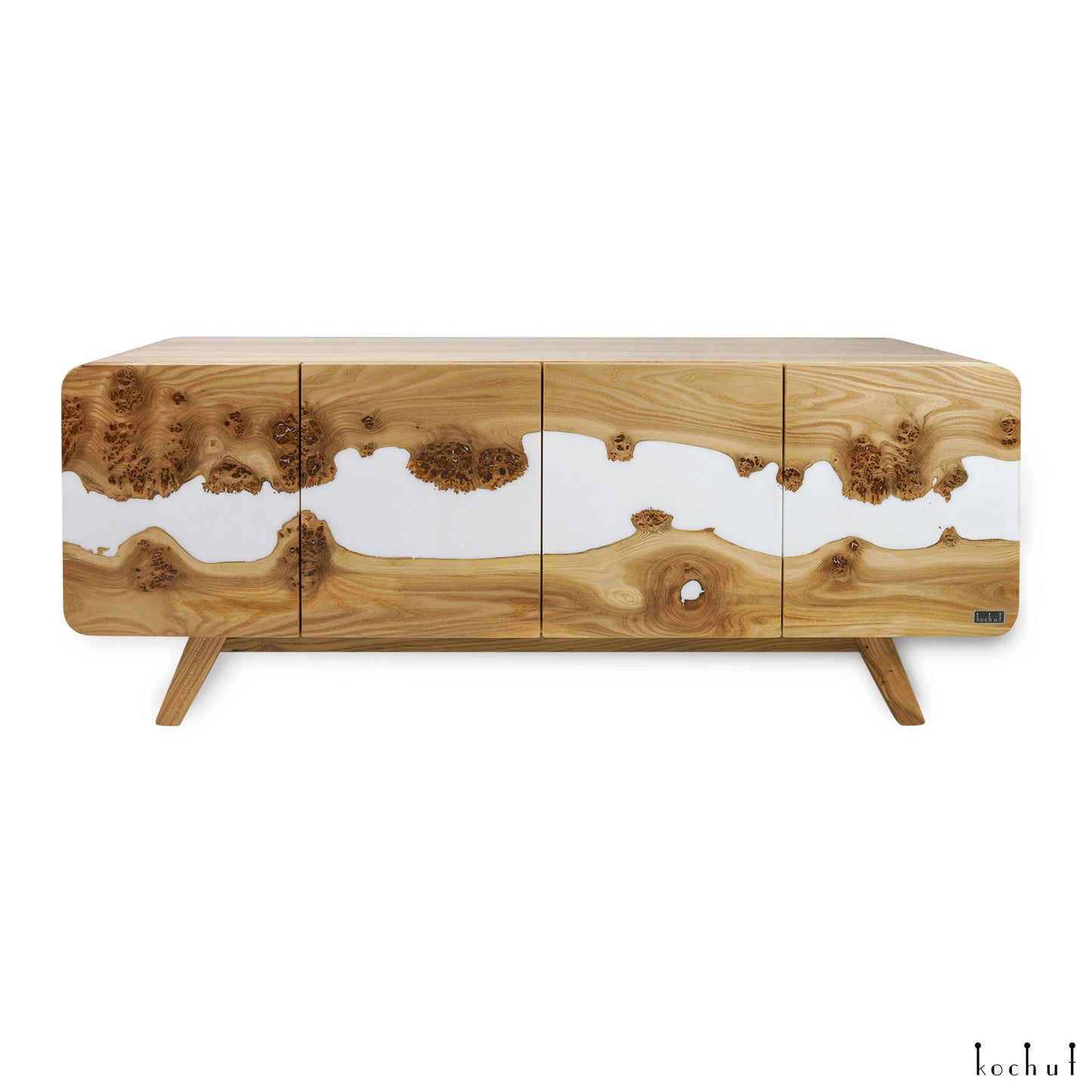 Bianco — Holz- und Epoxidharz-Schrank