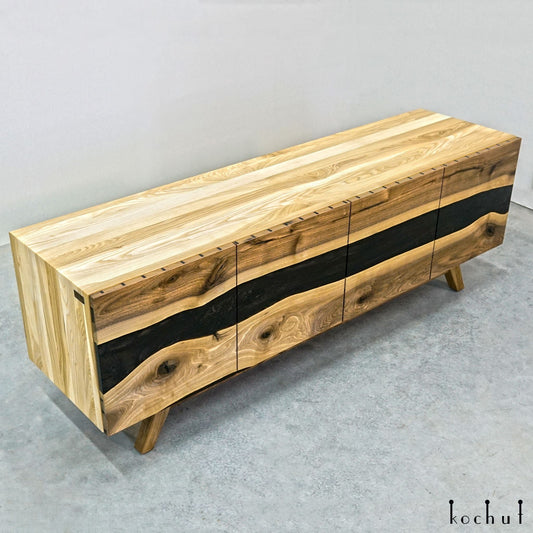 Koriander — Holz- und Epoxidharz-Schrank