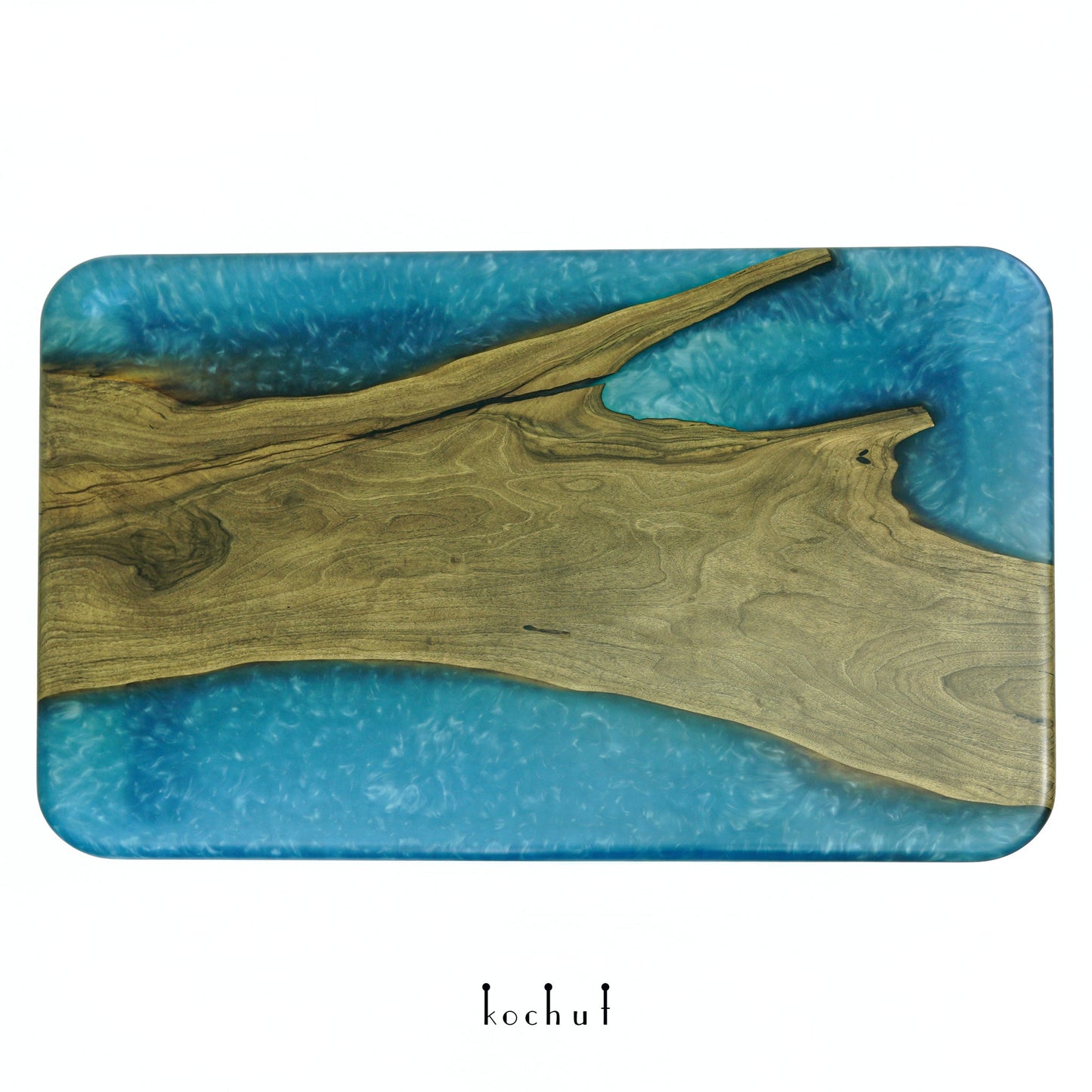 Adriatic — Holz- und Epoxidharz-Couchtisch