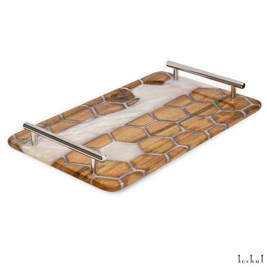 Bienenwaben. Platin — Serviertablett