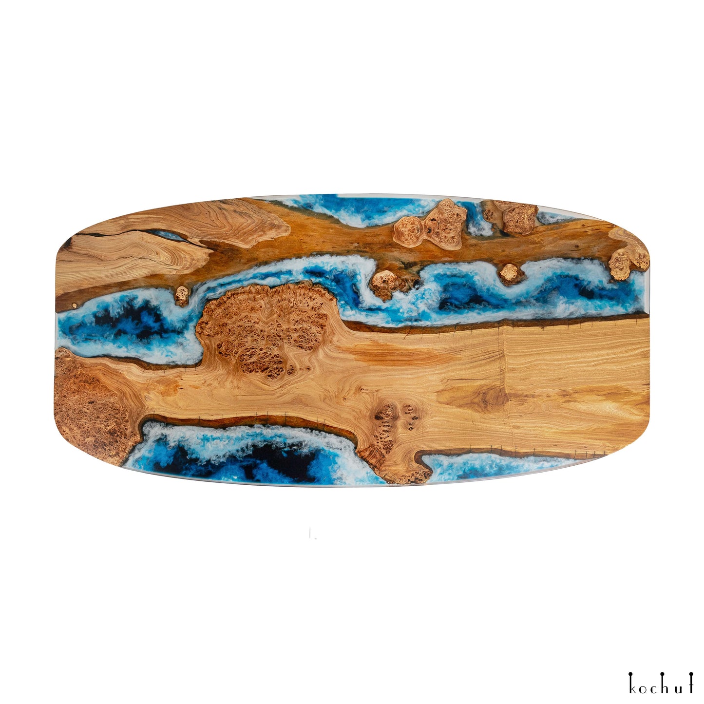 Atlantis — Esstisch aus Holz und Epoxidharz