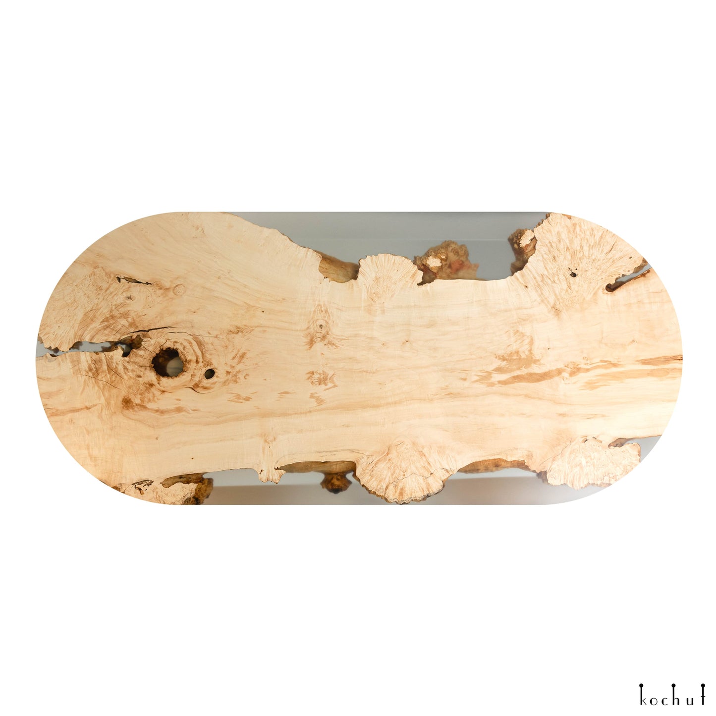 Rhodus — Esstisch aus Holz und Epoxidharz