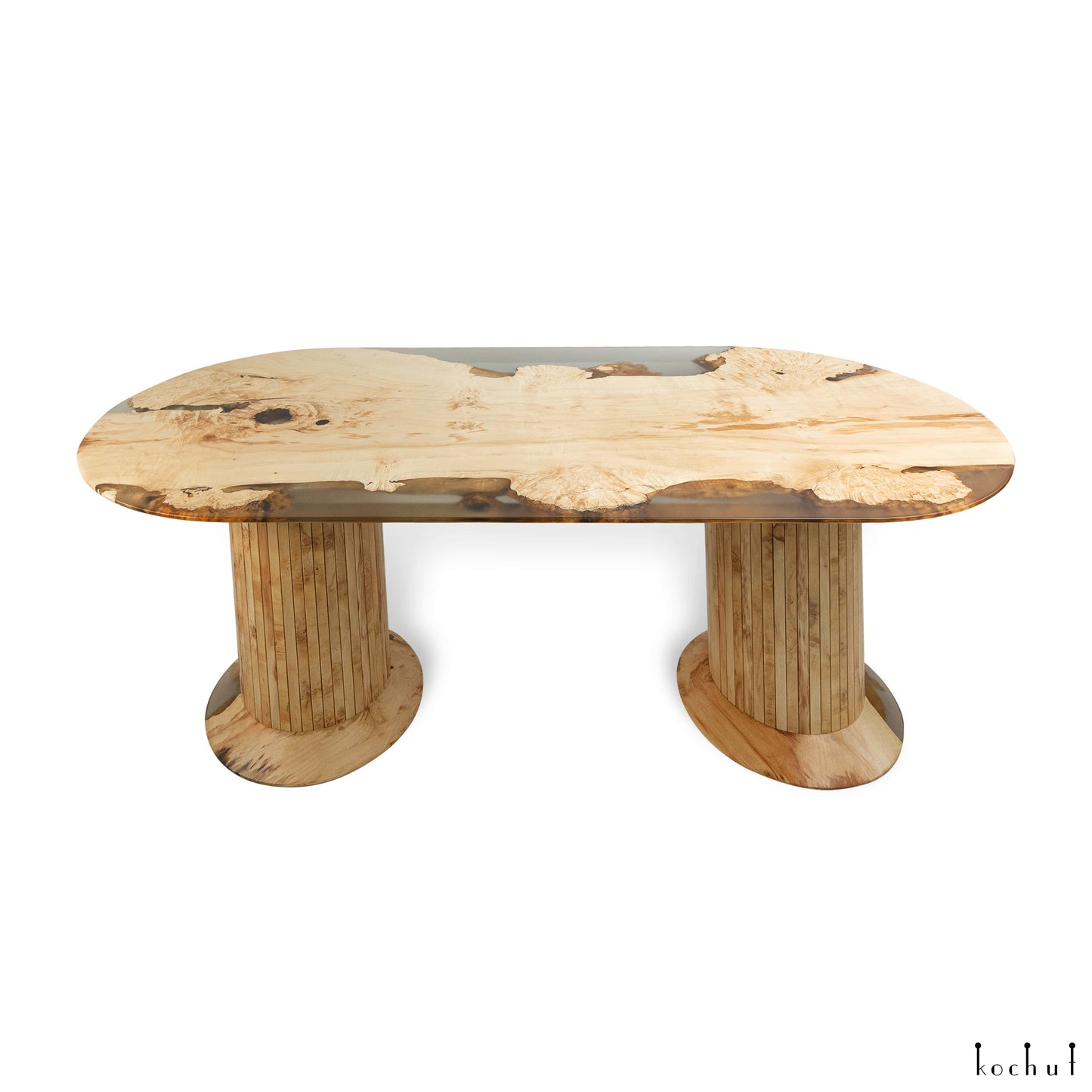 Rhodus — Esstisch aus Holz und Epoxidharz