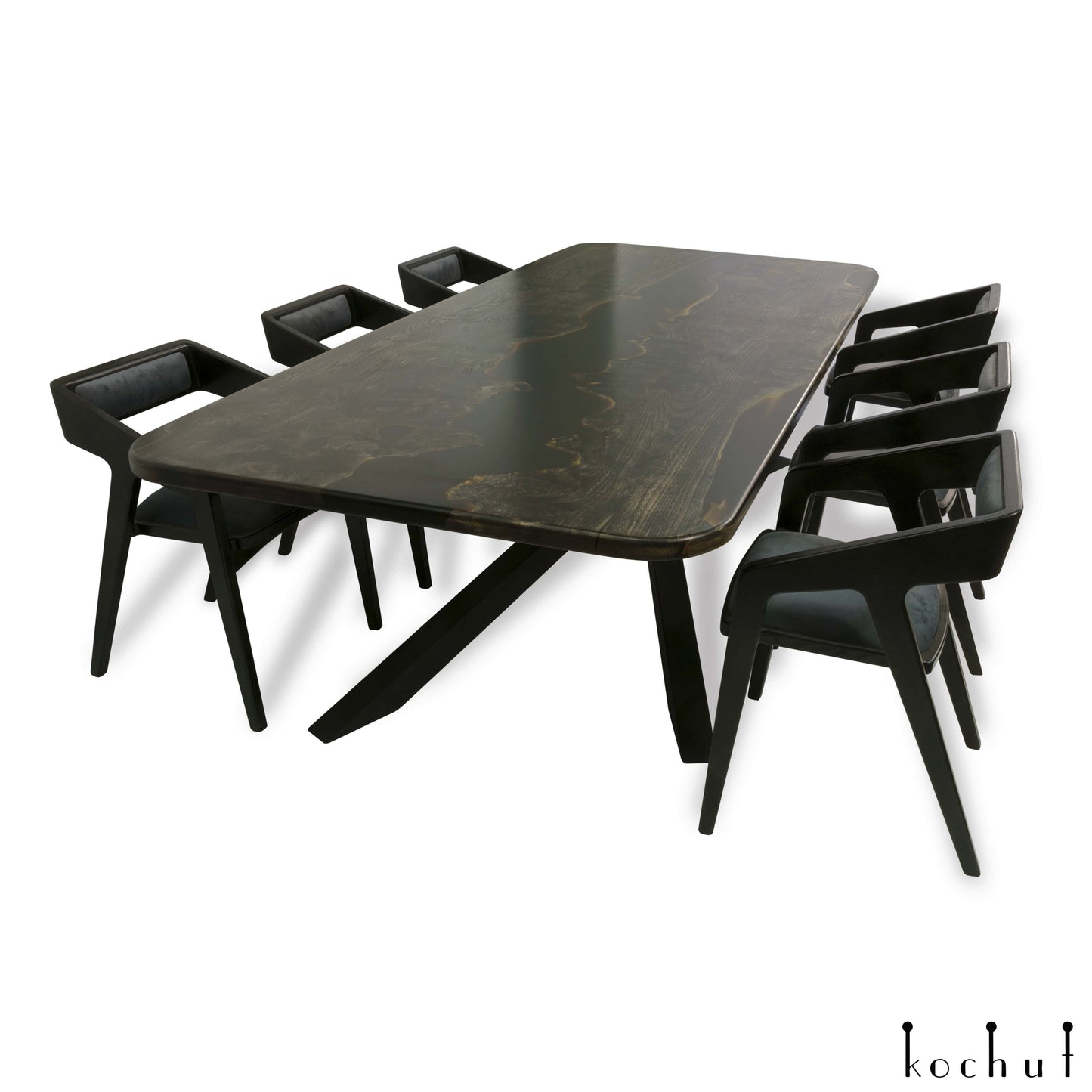 Condor — Esstisch aus Holz und Epoxidharz