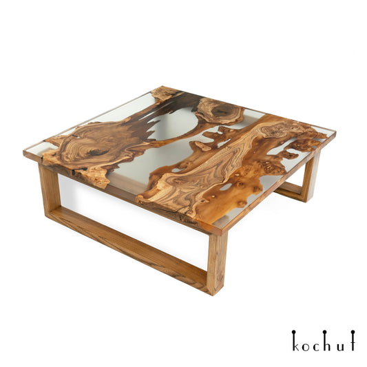 Soprano — Holz- und Epoxidharz-Couchtisch