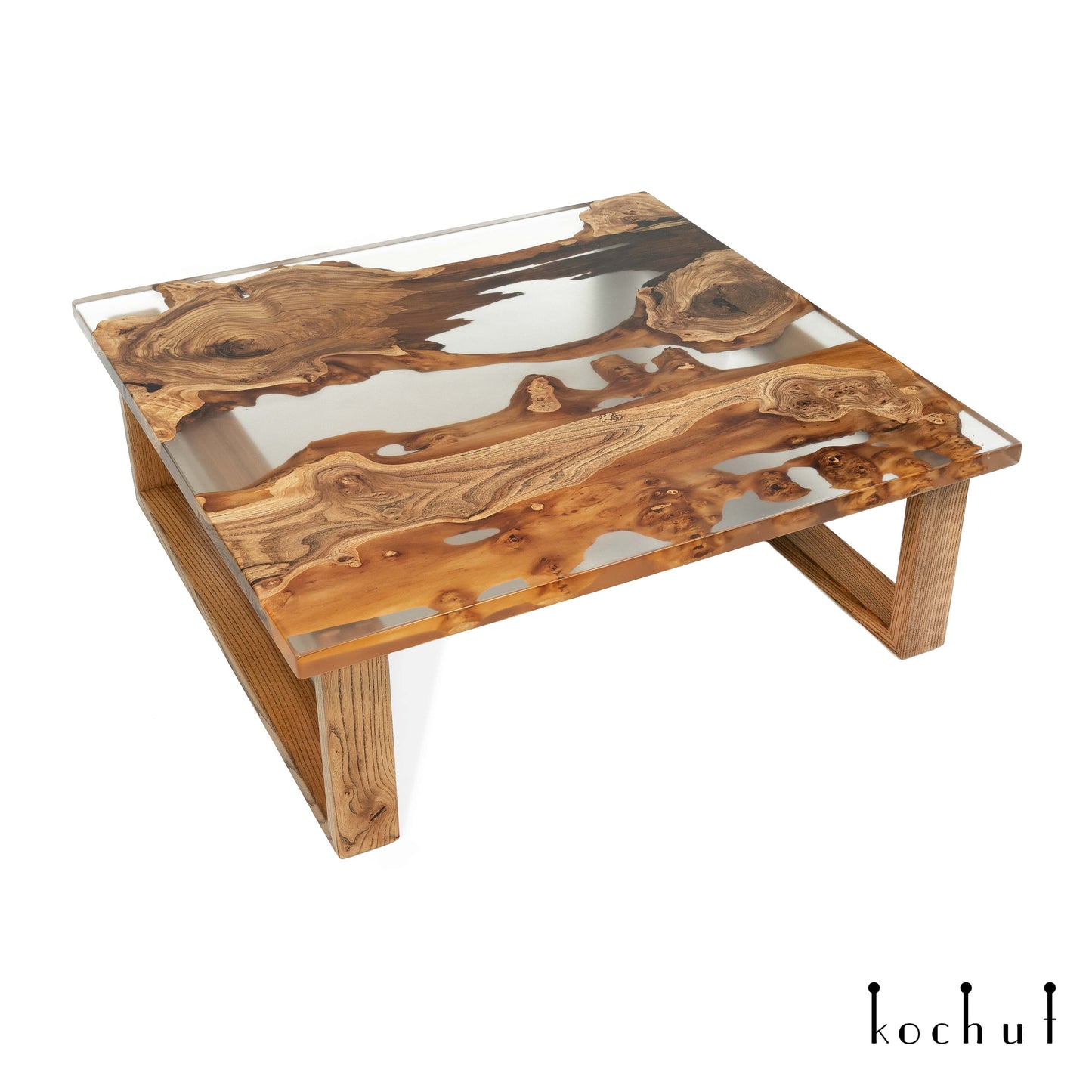 Soprano — Holz- und Epoxidharz-Couchtisch