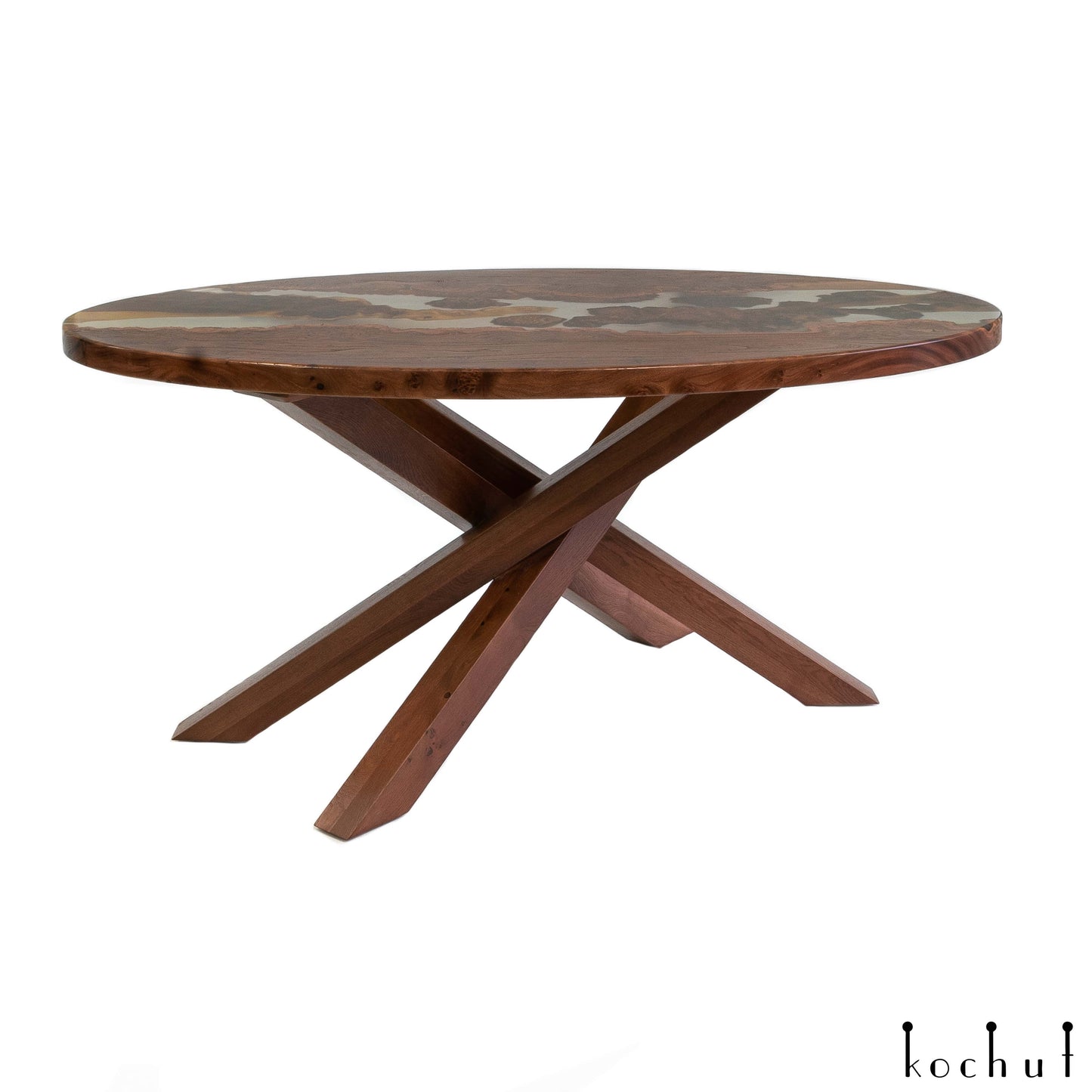 Touch of Sandal — Esstisch aus Holz und Epoxidharz