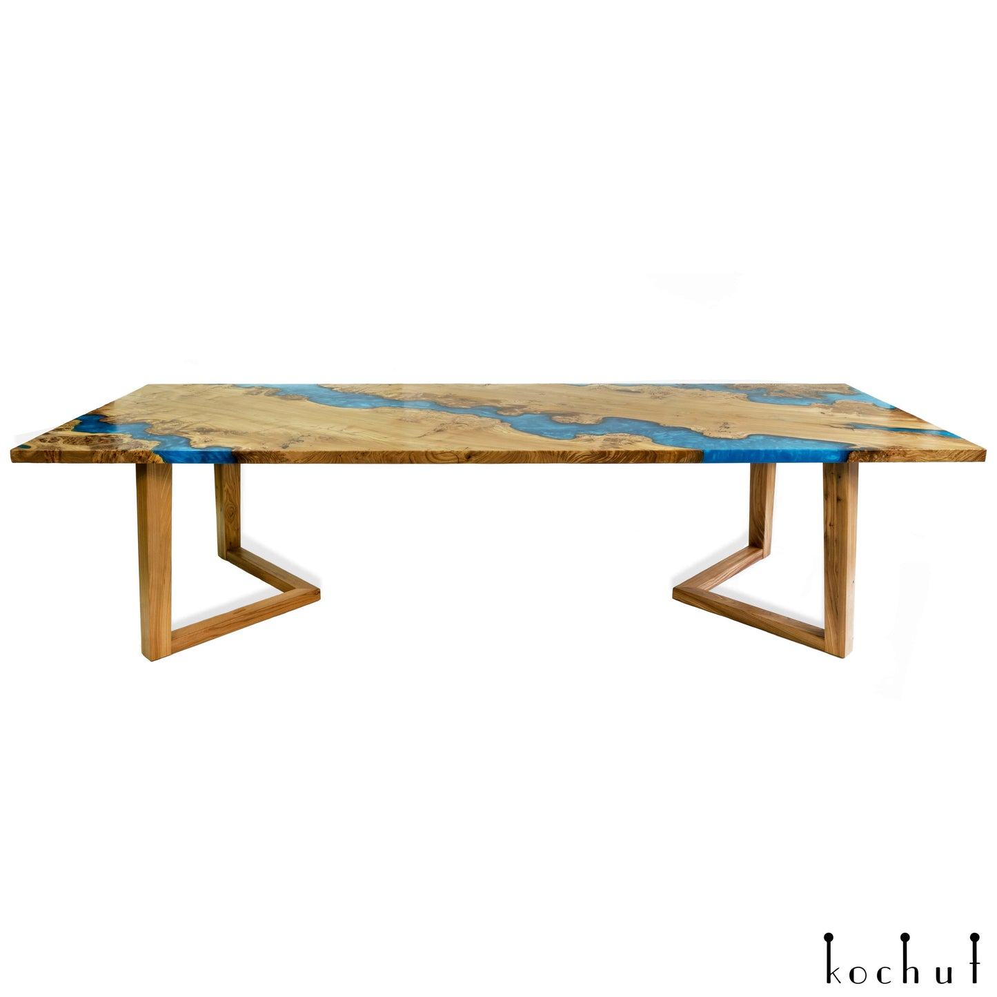 Oceanida — Esstisch aus Holz und Epoxidharz