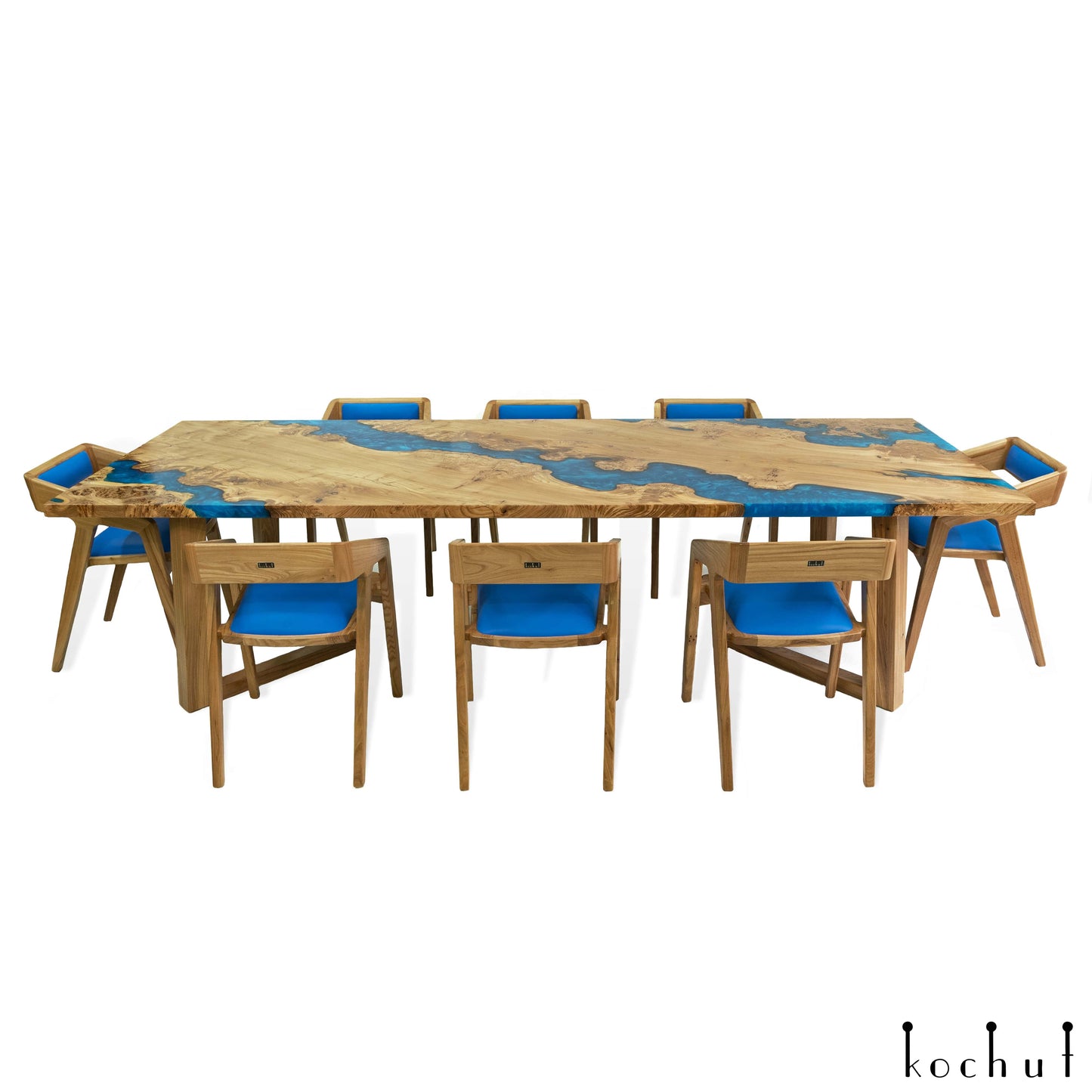 Oceanida — Esstisch aus Holz und Epoxidharz