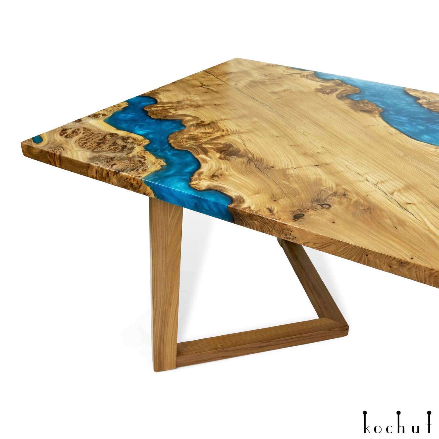 Oceanida — Esstisch aus Holz und Epoxidharz
