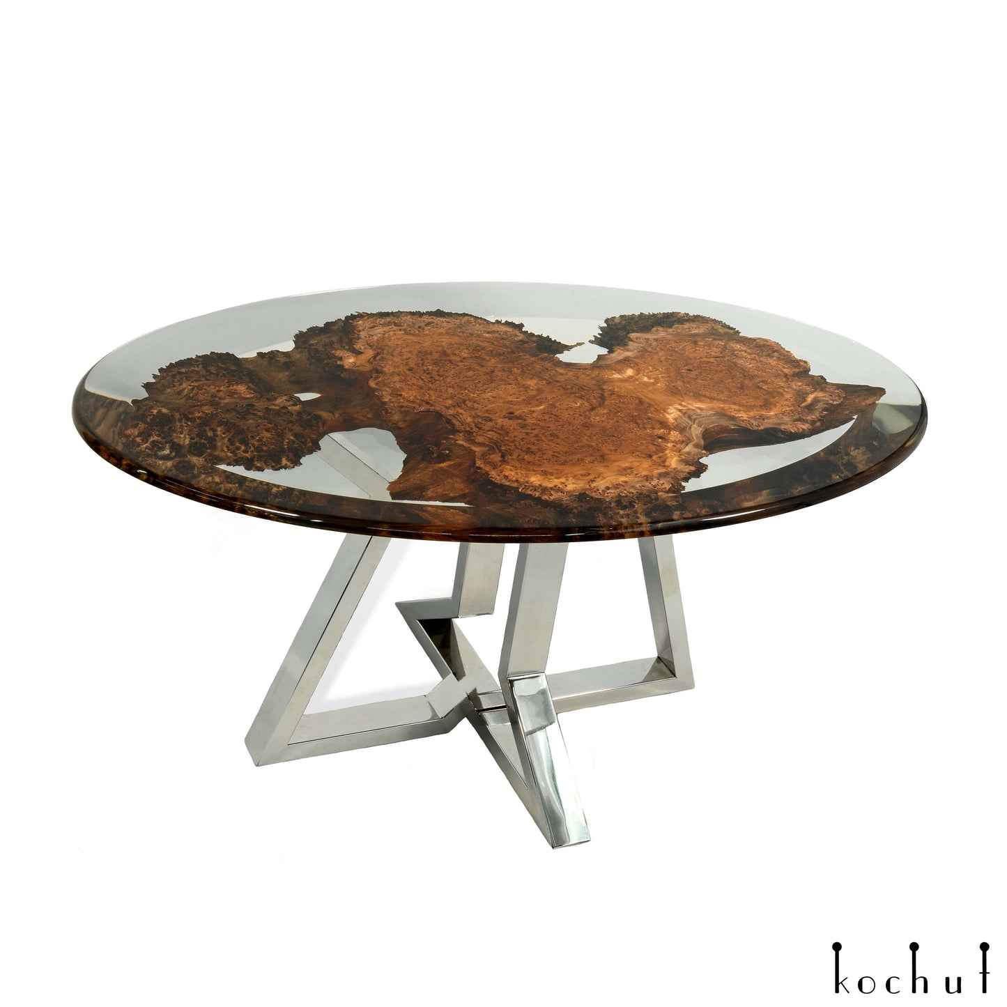 Diamantum — Holz- und Epoxidharz-Couchtisch