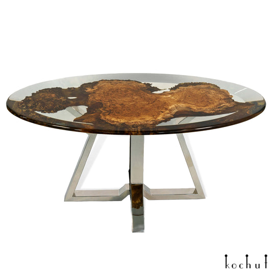 Diamantum — Holz- und Epoxidharz-Couchtisch