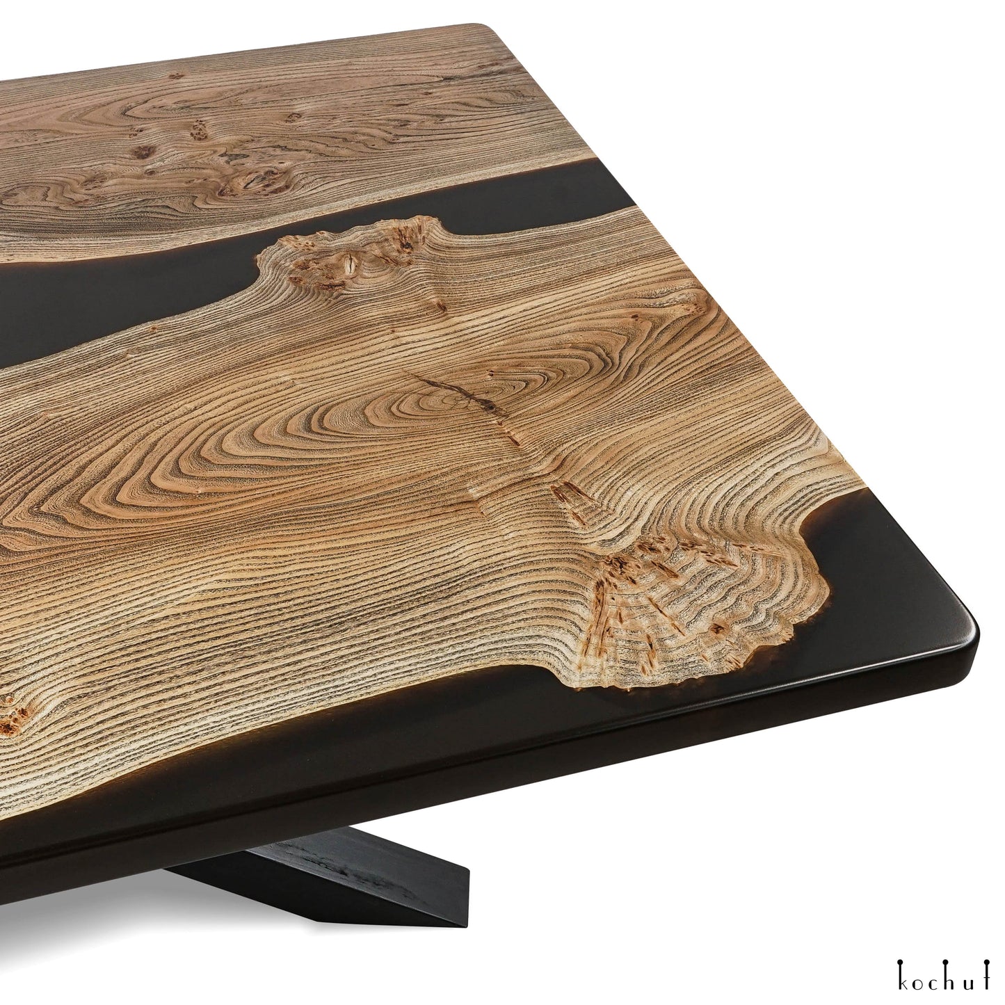Da Vinci — Esstisch aus Holz und Epoxidharz