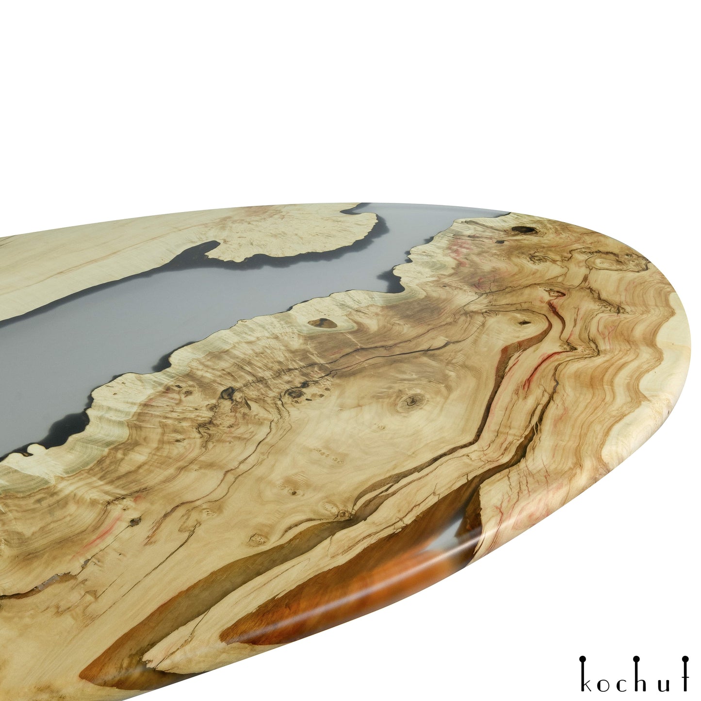 Phoenix — Esstisch aus Holz und Epoxidharz