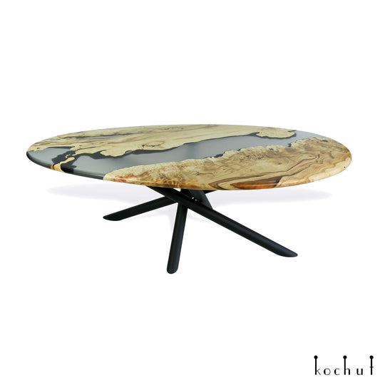 Phoenix — Esstisch aus Holz und Epoxidharz