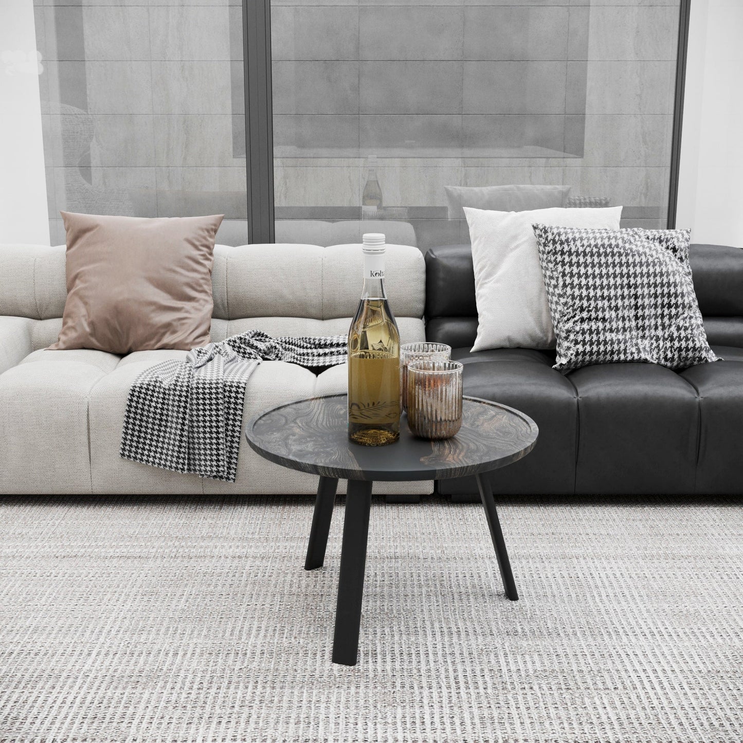 Taira. Nachthorizont — Holz- und Epoxidharz-Couchtische