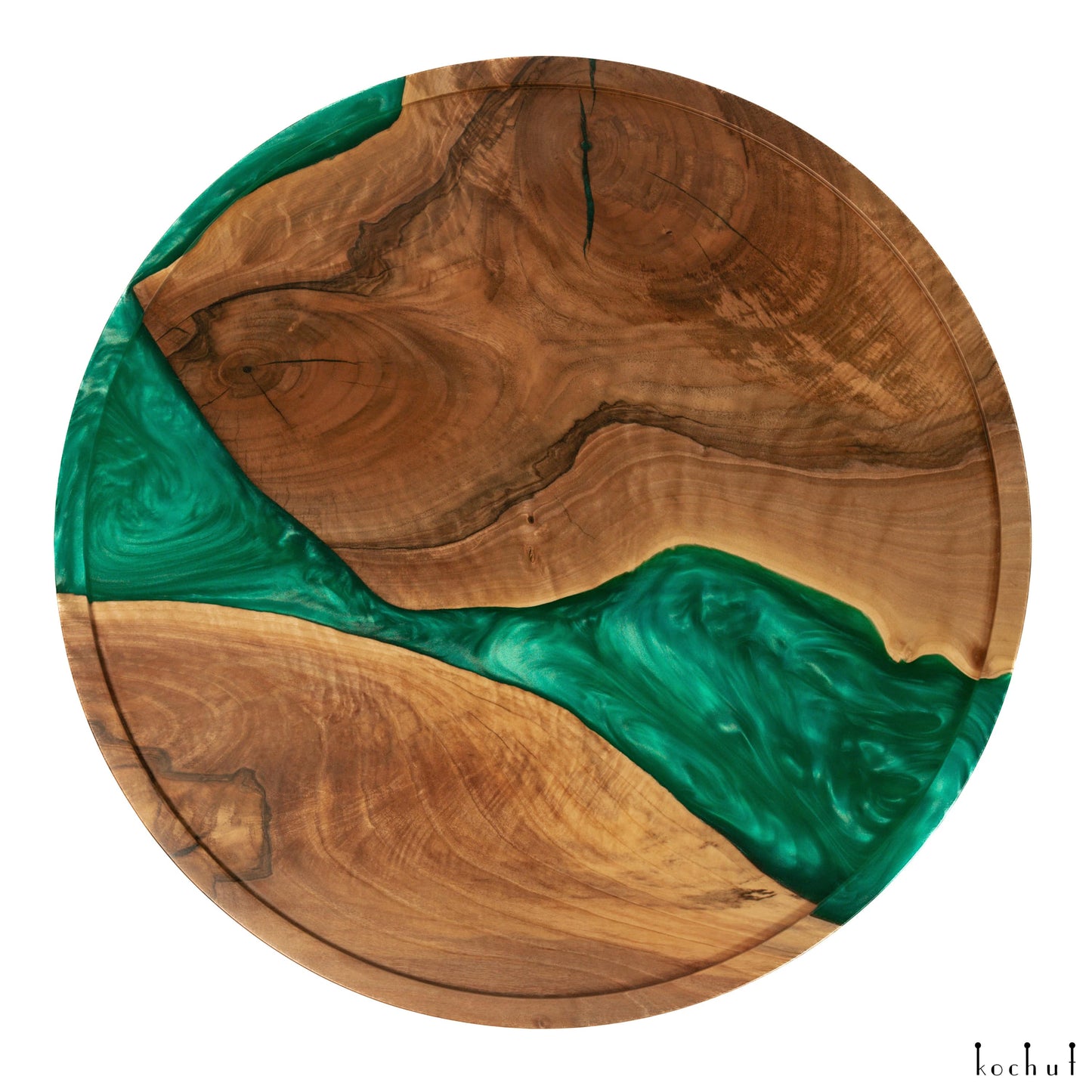 Taira. Jade-Horizont — Holz- und Epoxidharz-Couchtische