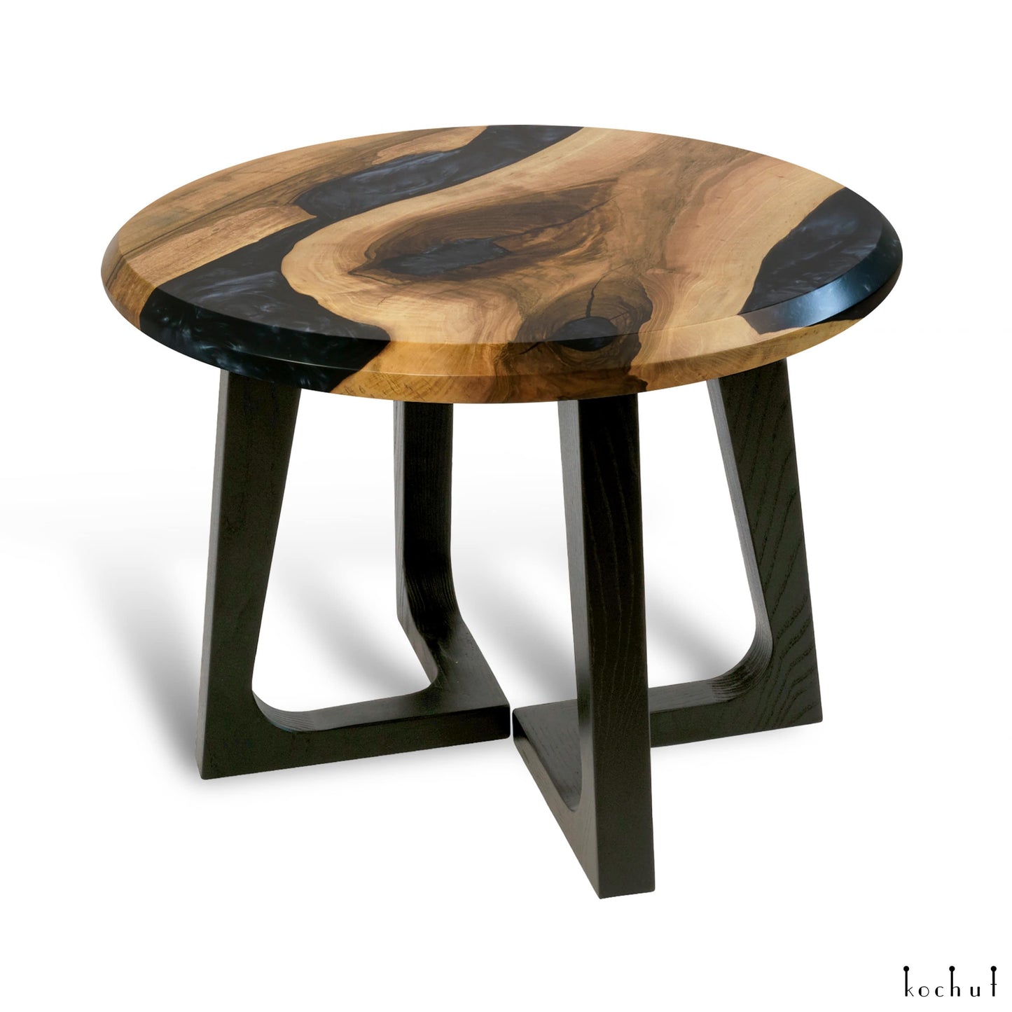 Obsidian — Holz- und Epoxidharz-Kaffeetisch
