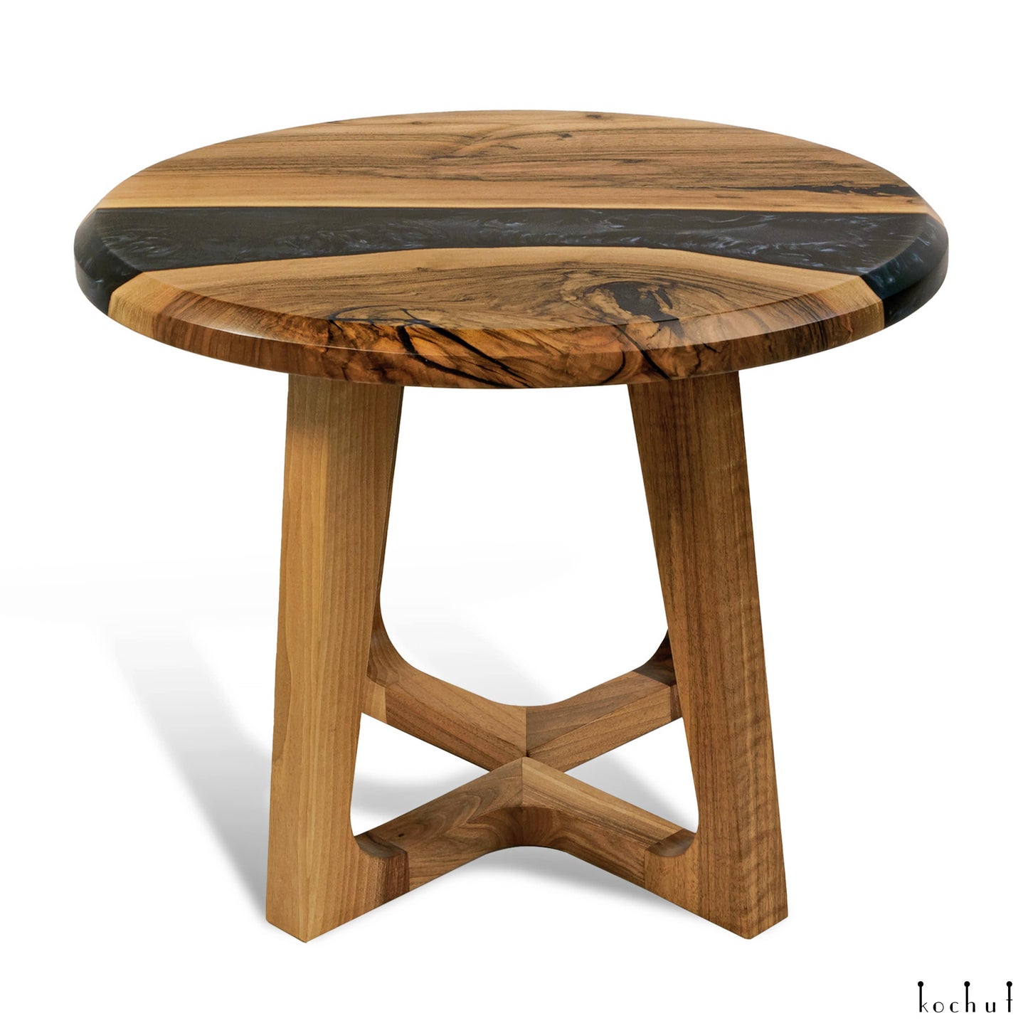Obsidian — Holz- und Epoxidharz-Kaffeetisch