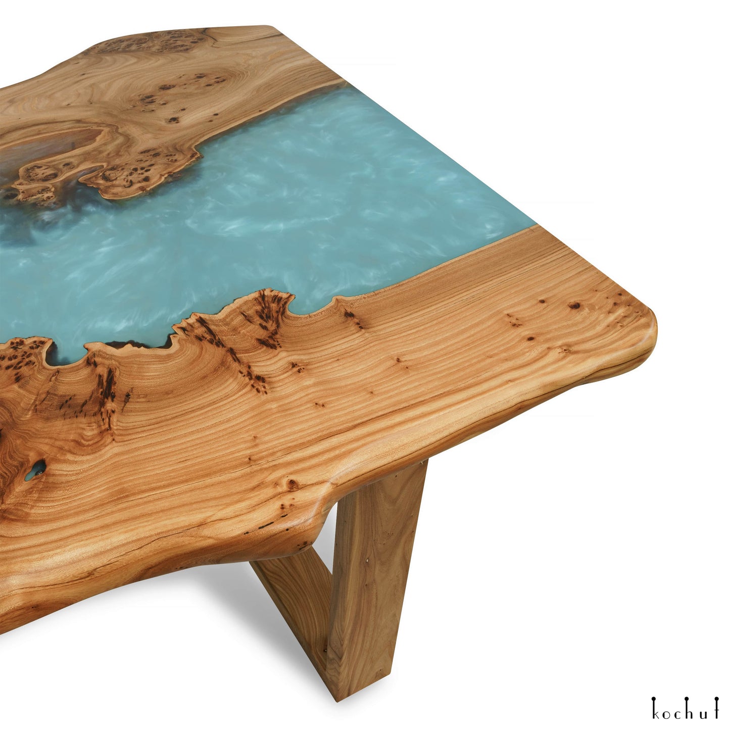 Mirage — Esstisch aus Holz und Epoxidharz
