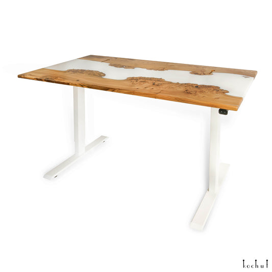 Kaizen — Holz- und Epoxidharz- Bürotisch