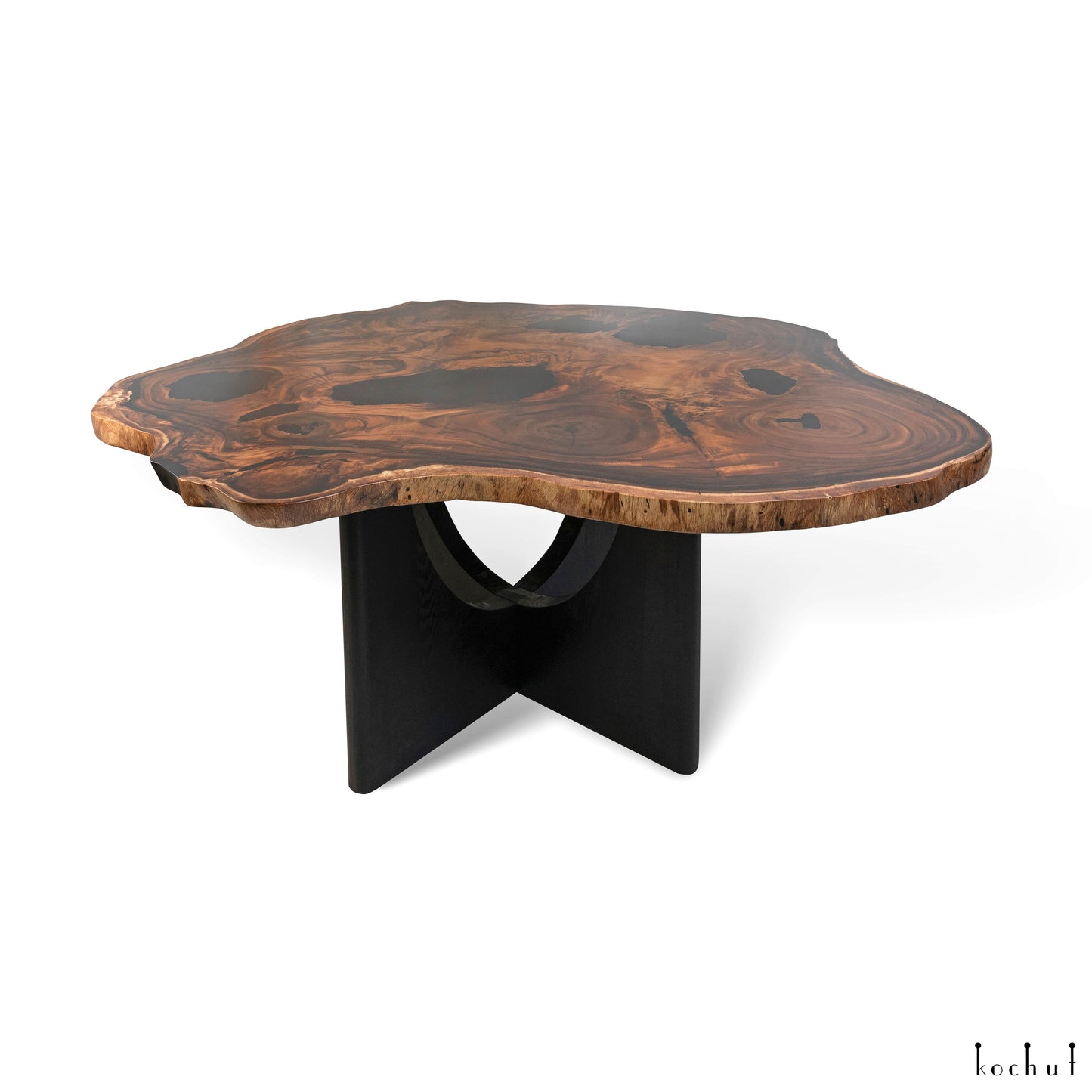 Magmus — Esstisch aus Holz und Epoxidharz