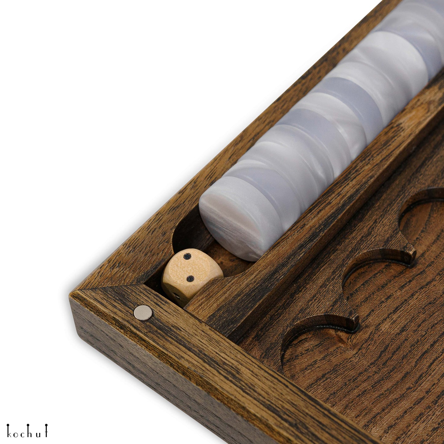 Dao. Mitternacht Nacht — Backgammon aus Holz und Epoxidharz