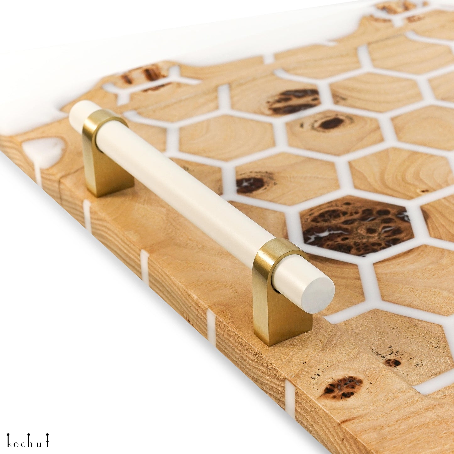 Bianco — Holz- und Epoxidharz-Serviertablett
